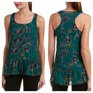 CAbi Zoe falling flowers peplum Tank
